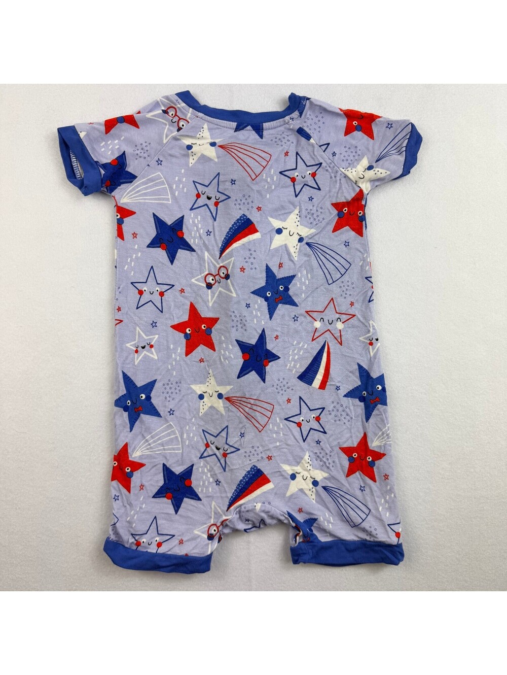Play by Little Sleepies Baby Romper 12-18M Stars Bamboo Zip Pajamas - Picture 5 of 6